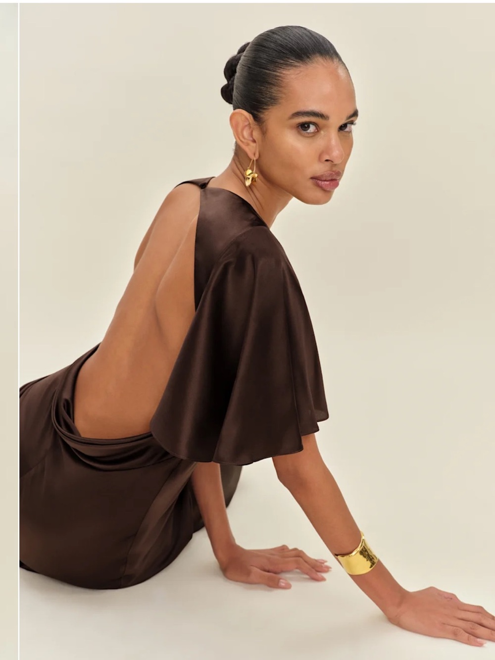 Reformation Thea Silk Open-Back Dress NWT - Picture 3 of 14